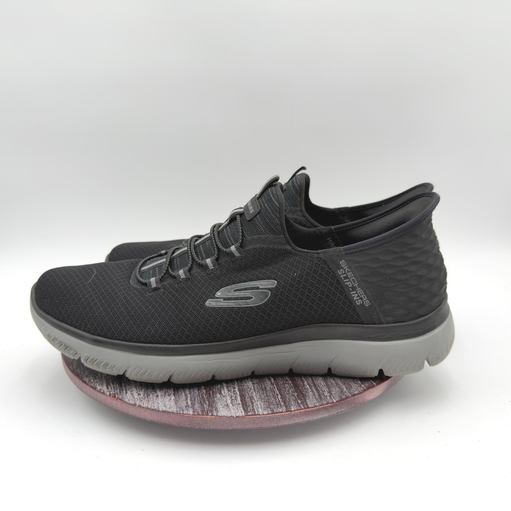 Skechers Sneakers Mens Size 14 Slip ins Summits Key Pace Black Charcoal Comfort